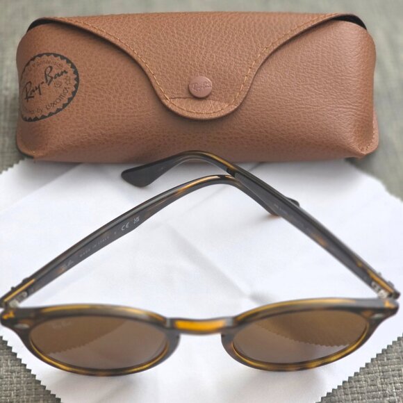 Ray-Ban Round Sunglasses Tortoise Frame Brown Lenses - Brand New!